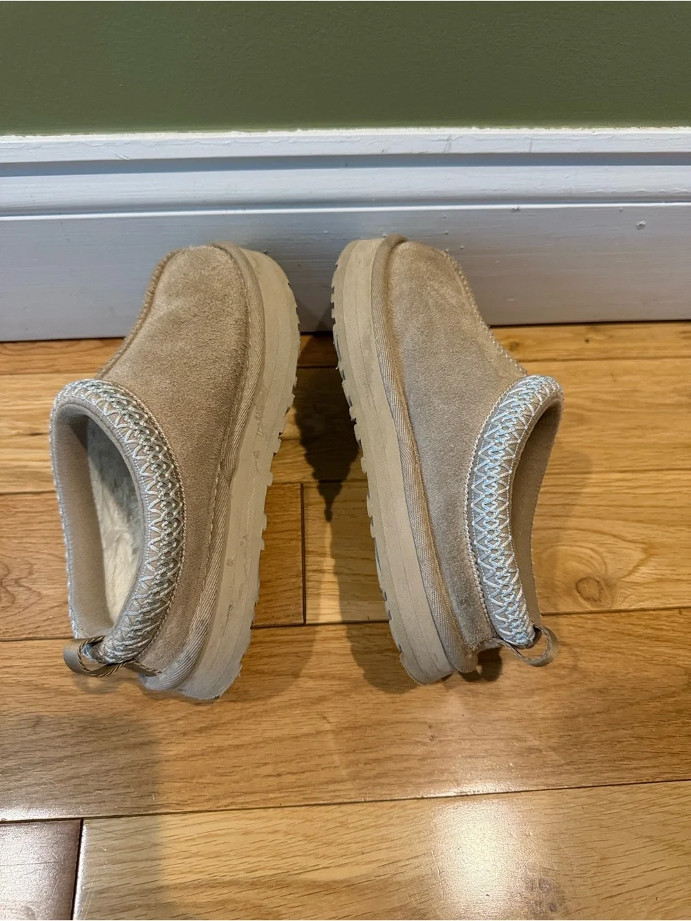 UGG Kids Slip-On Suede Clog in Taupe